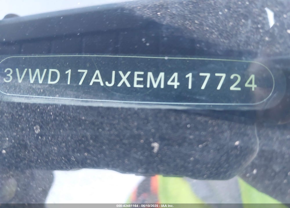 2014 VOLKSWAGEN JETTA VIN: 3VWD17AJXEM417724