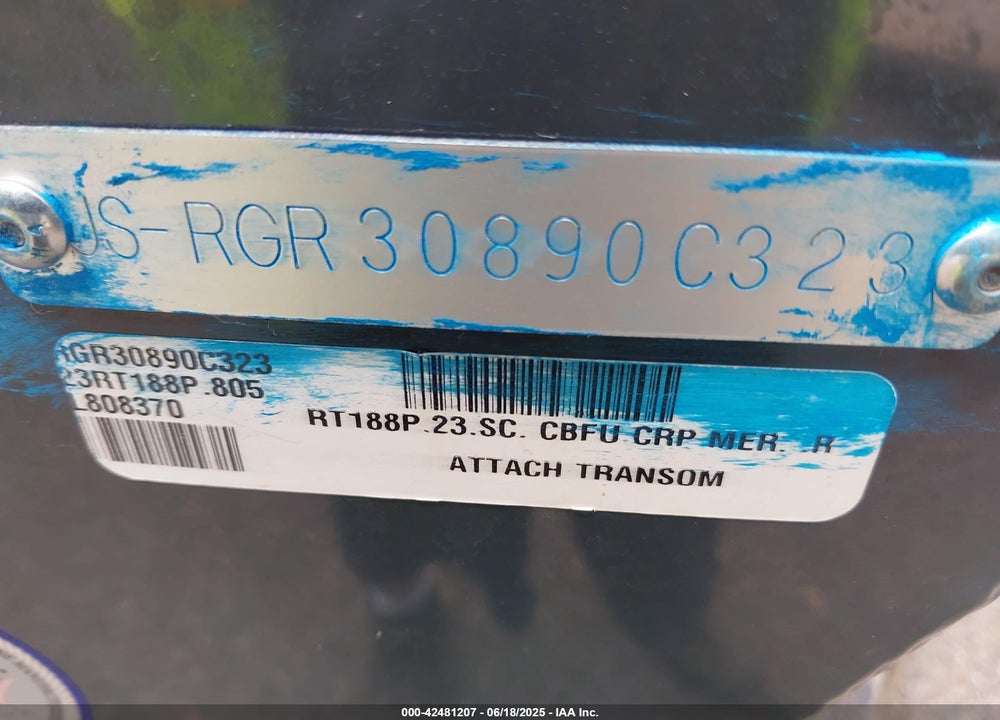 2023 RANGER BASSBOAT VIN: RGR30890C323