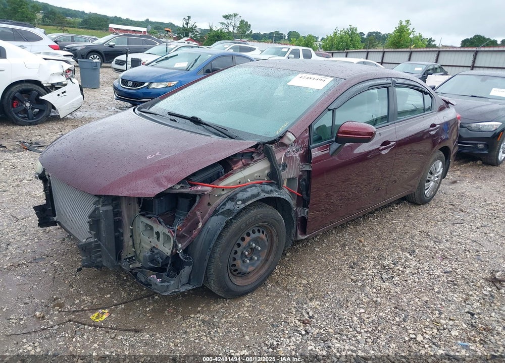 2014 HONDA CIVIC LX VIN: 19XFB2F54EE009446