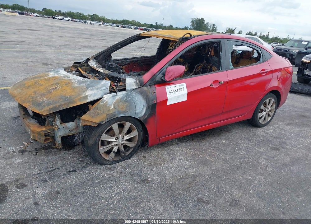 2012 HYUNDAI ACCENT GLS VIN: KMHCU4AE6CU244652