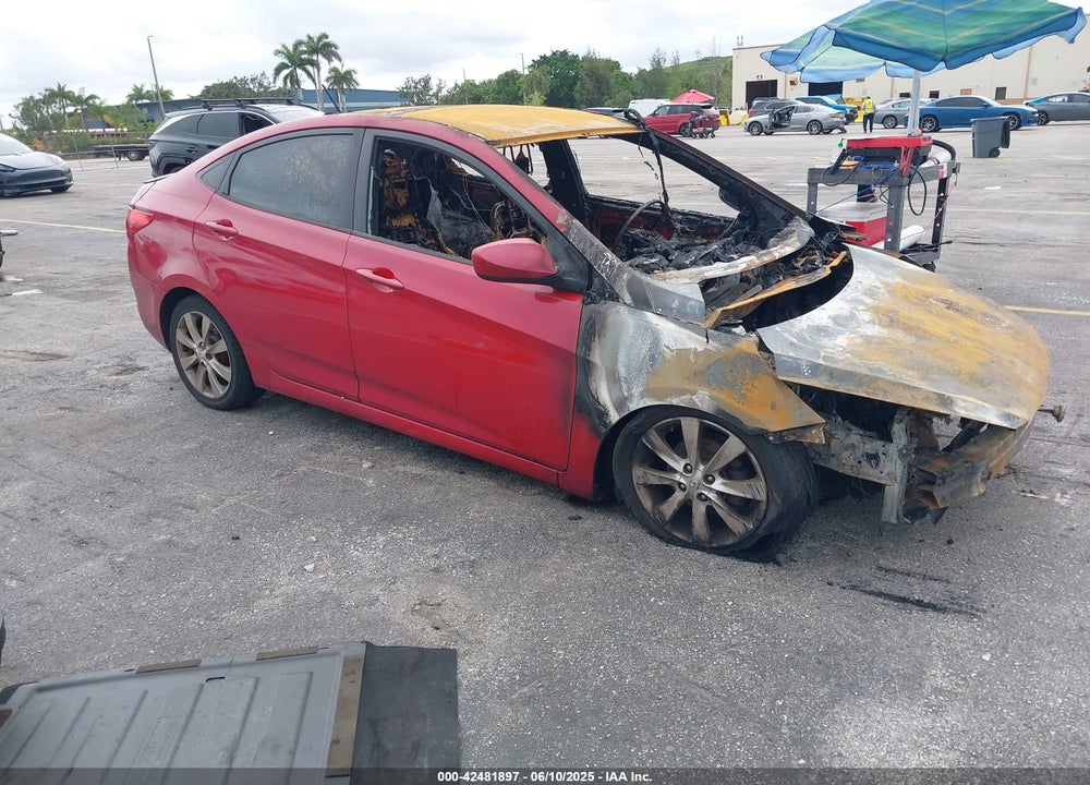 2012 HYUNDAI ACCENT GLS VIN: KMHCU4AE6CU244652