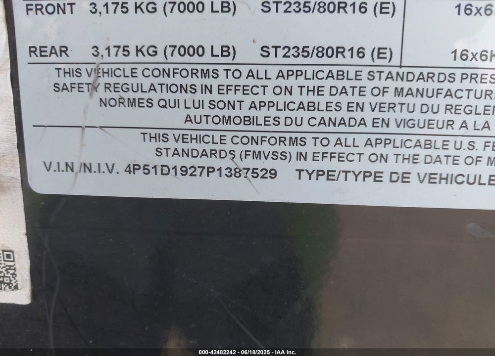 2023 PJ TRAILERS --- VIN: 4P51D1927P1387529