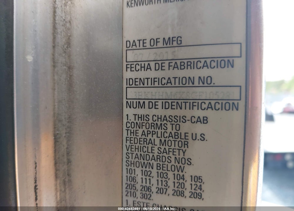 2016 KENWORTH CONSTRUCTION T270 VIN: 3BKHHM6X8GF105281
