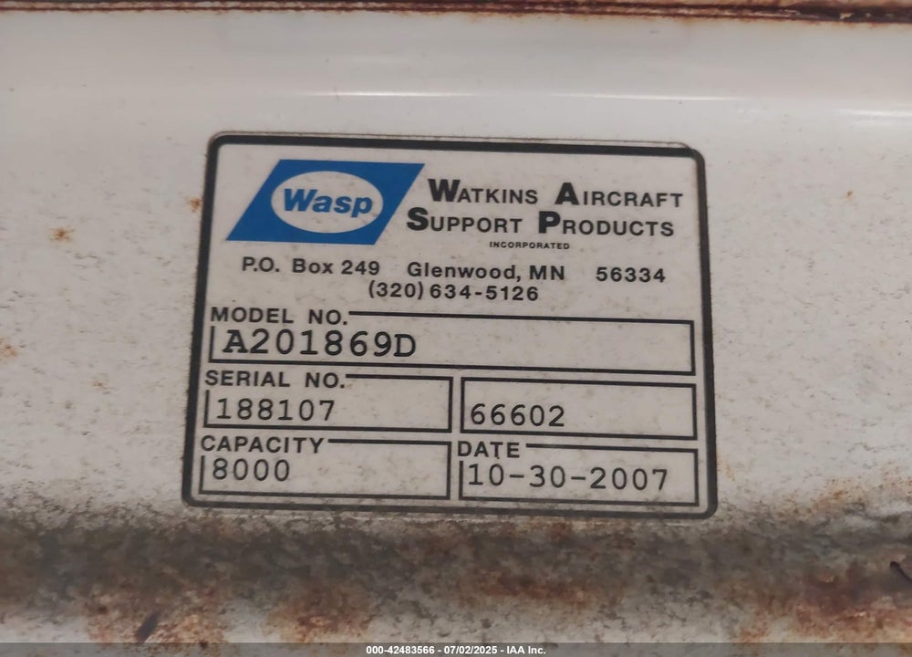 2007 EQUIPMENT A201869D VIN: 00000000000188107
