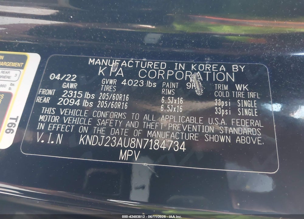 2022 KIA SOUL VIN: KNDJ23AU8N7184734