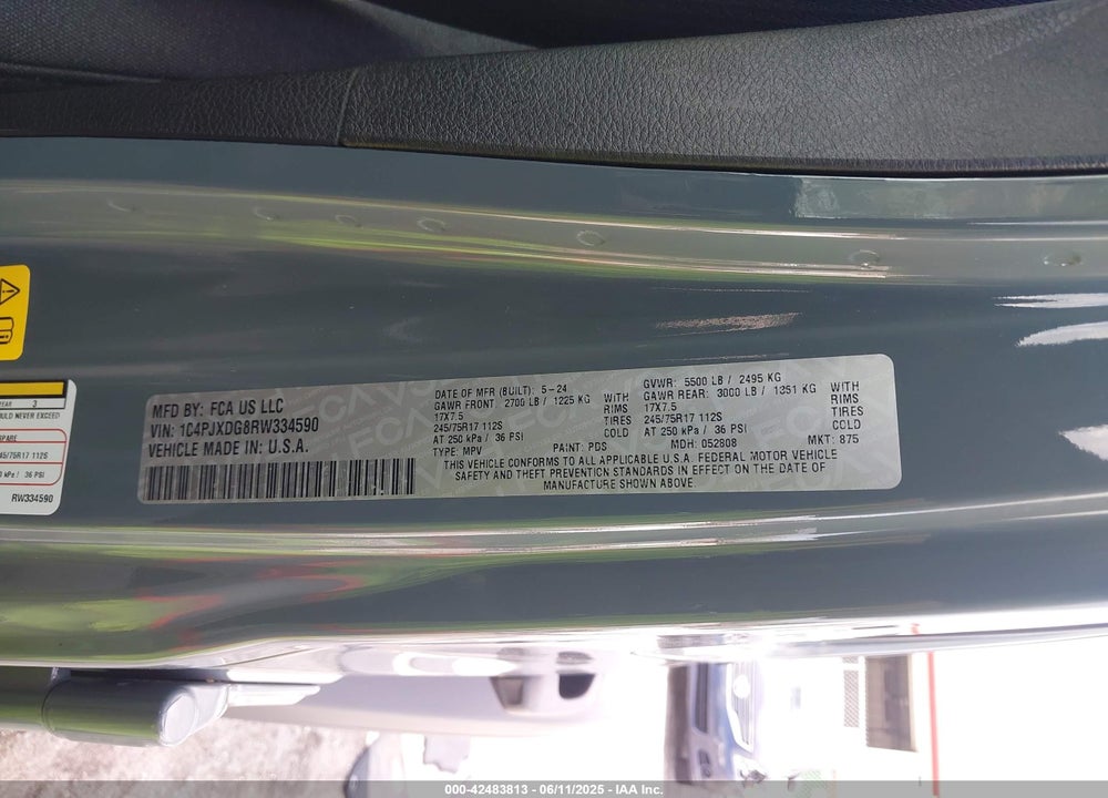 2024 JEEP WRANGLER / VIN: 1C4PJXDG8RW334590