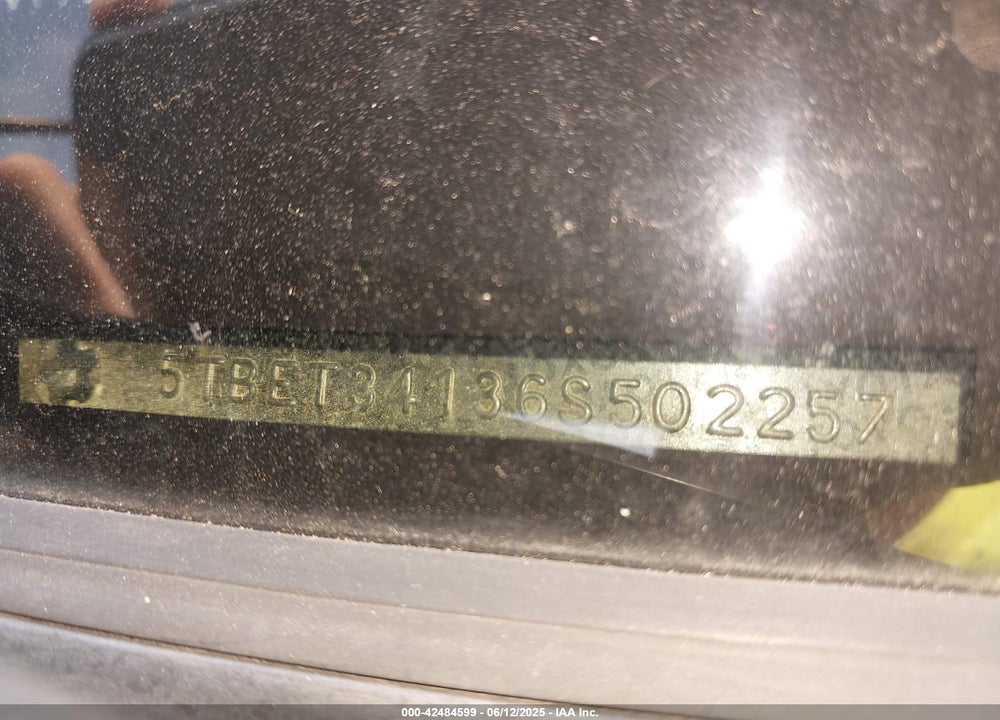2006 TOYOTA TUNDRA VIN: 5TBET34136S502257