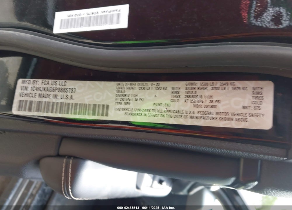 2023 JEEP GRAND CHEROKEE L LAREDO 4X4 VIN: 1C4RJKAG6P8865787