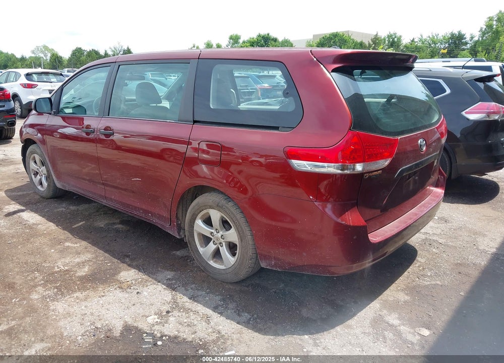 2013 TOYOTA SIENNA L V6 7 PASSENGER VIN: 5TDZK3DC3DS386228