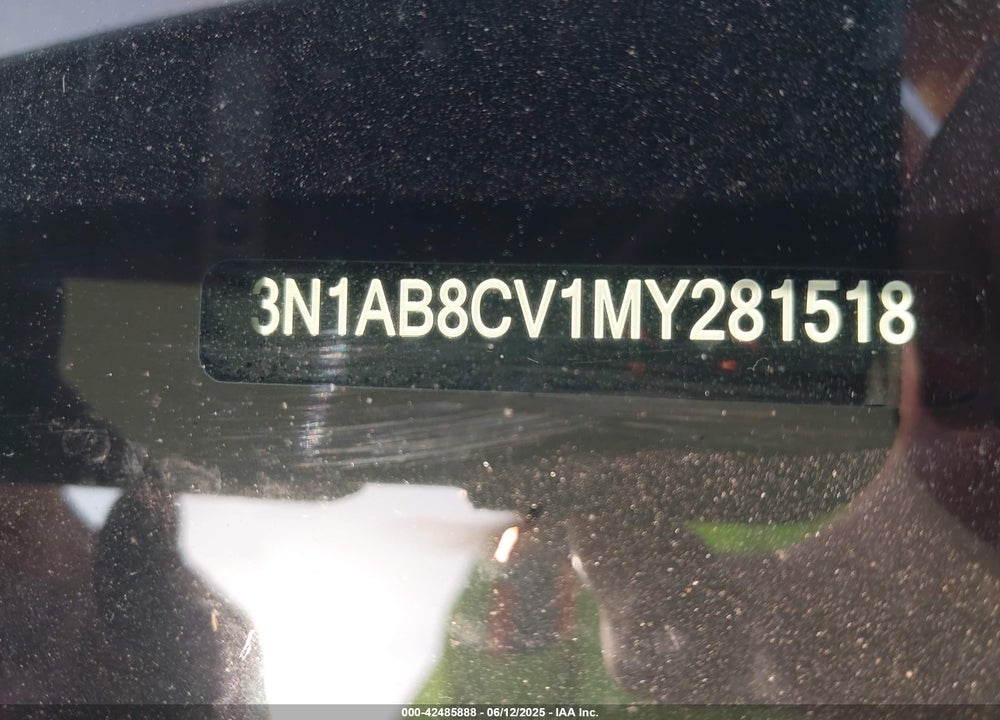2021 NISSAN SENTRA VIN: 3N1AB8CV1MY281518