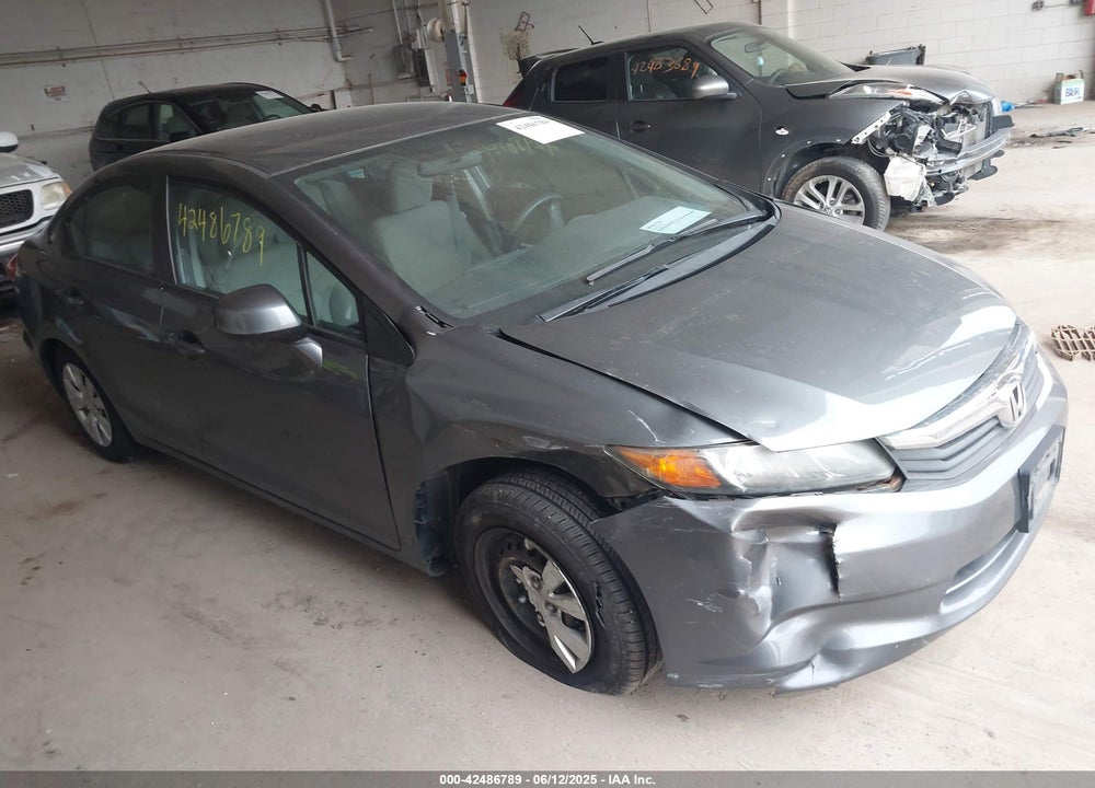 2012 HONDA CIVIC LX VIN: 19XFB2F5XCE097741