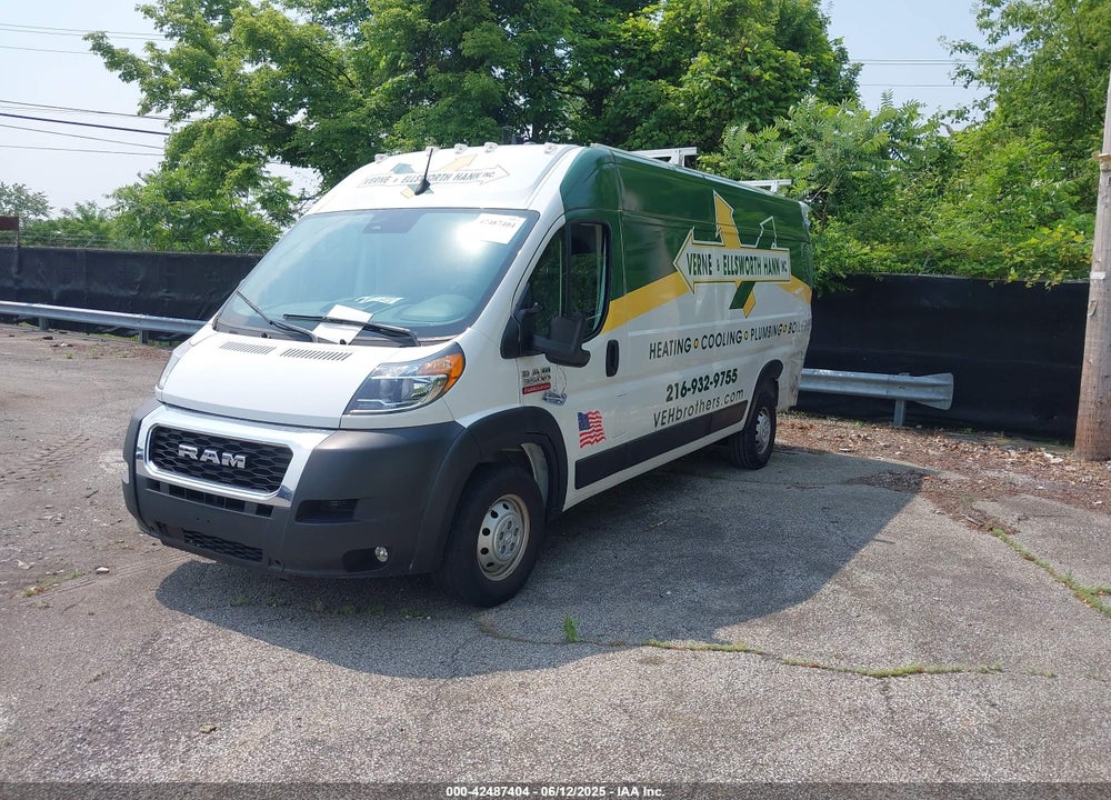 2022 RAM PROMASTER 3500 CARGO VAN HIGH ROOF 159 WB EXT VIN: 3C6MRVJG8NE101096