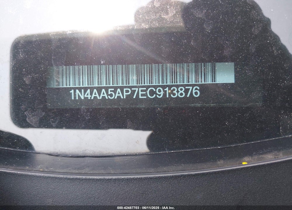 2014 NISSAN MAXIMA VIN: 1N4AA5AP7EC913876