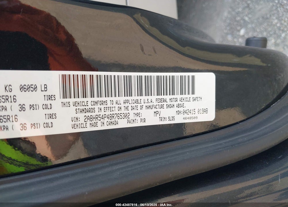 2008 CHRYSLER TOWN & COUNTRY TOURING VIN: 2A8HR54P48R765302