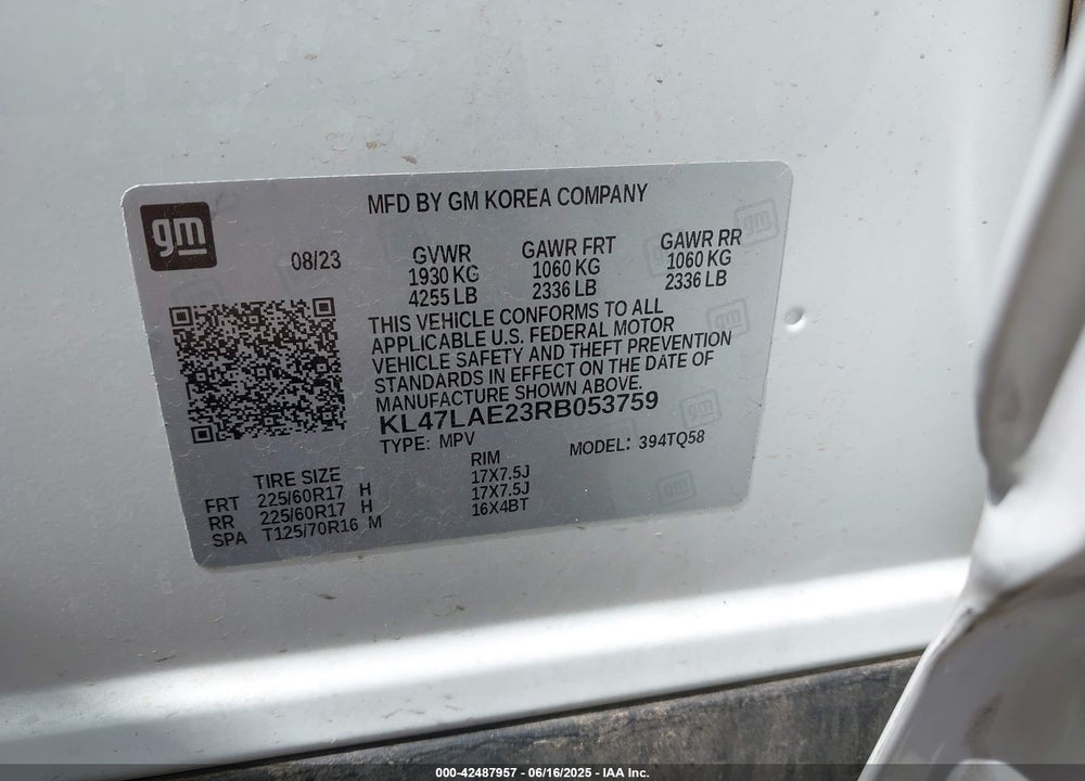 2024 BUICK ENVISTA PREFERRED FWD VIN: KL47LAE23RB053759