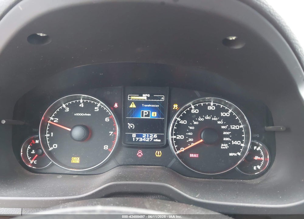 2013 SUBARU LEGACY VIN: 4S3BMBK64D3042279