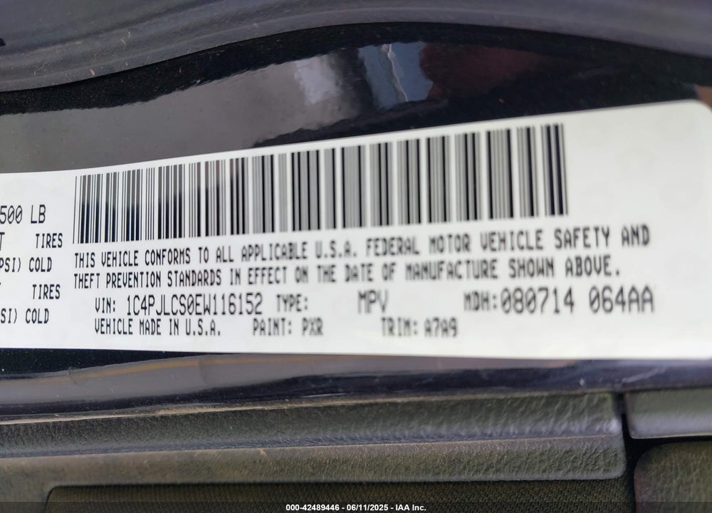 2014 JEEP CHEROKEE VIN: 1C4PJLCS0EW116152