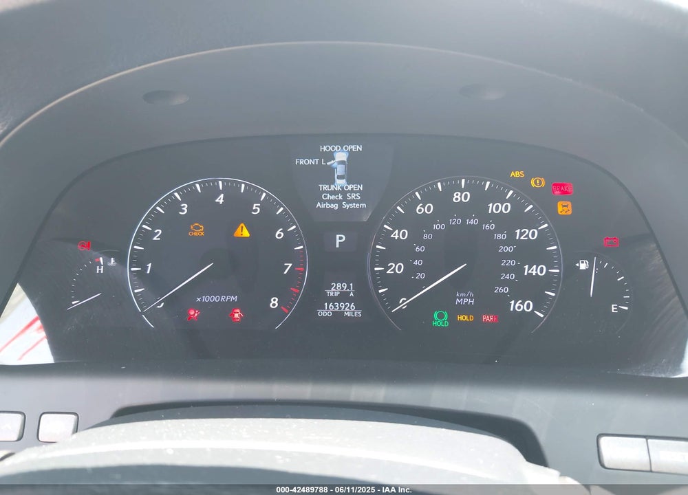 2011 LEXUS LS 460 L VIN: JTHGL5EFXB5042051