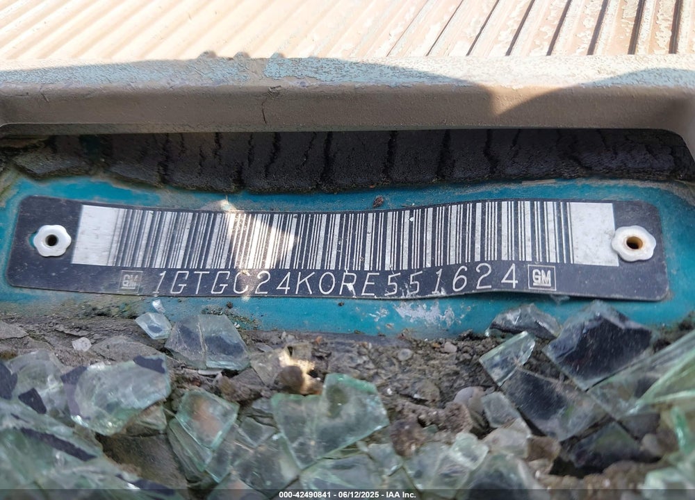 1994 GMC SIERRA C2500 VIN: 1GTGC24K0RE551624