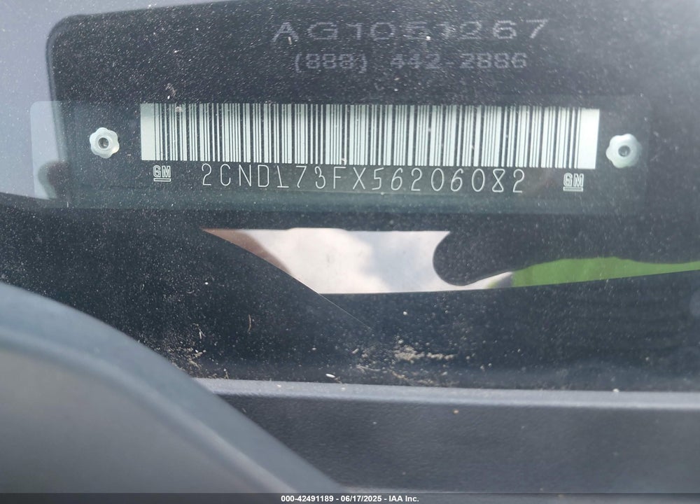 2005 CHEVROLET EQUINOX LT VIN: 2CNDL73FX56206082