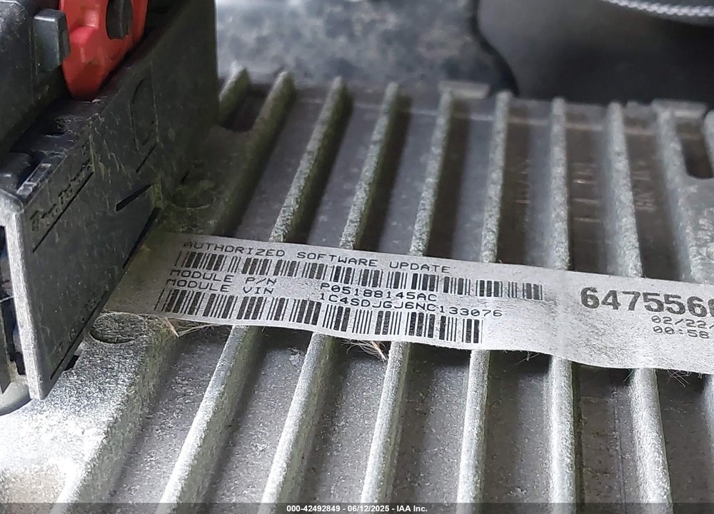 2022 DODGE DURANGO VIN: 1C4SDJGJ6NC133076