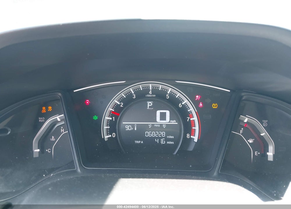 2017 HONDA CIVIC VIN: 19XFC2F51HE210593