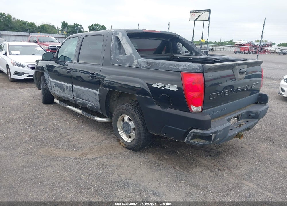 2002 CHEVROLET AVALANCHE VIN: 3GNEK13T02G104361