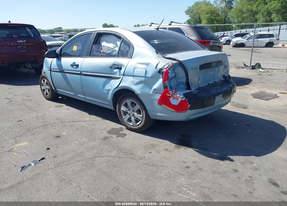 2009 HYUNDAI ACCENT VIN: KMHCM46C99U291254
