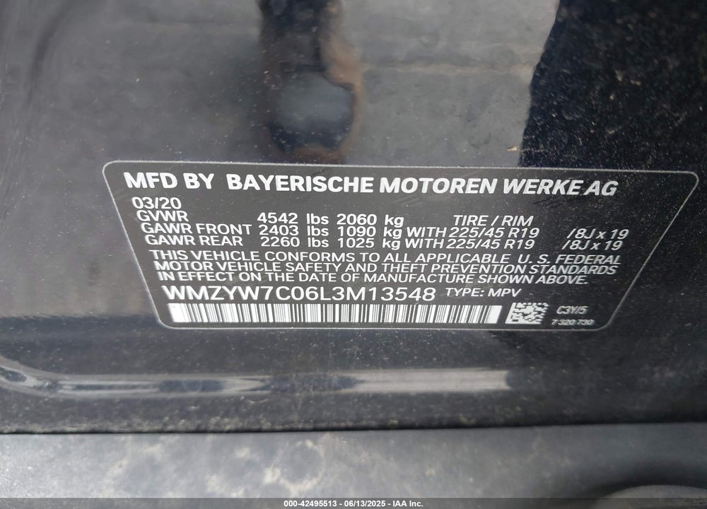 2020 MINI COUNTRYMAN VIN: WMZYW7C06L3M13548
