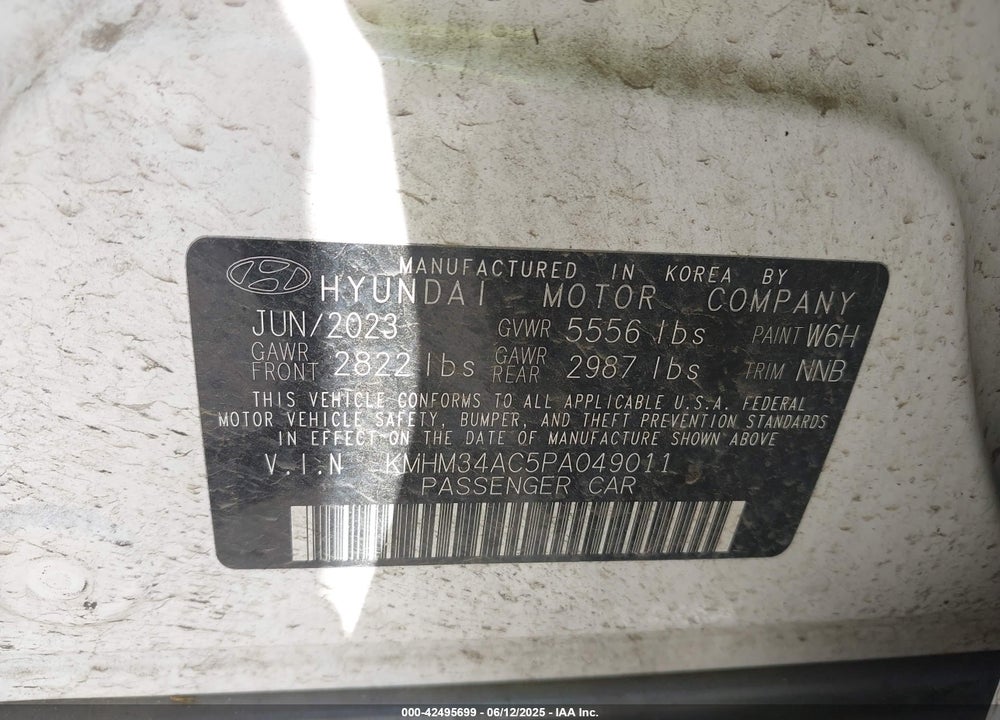 2023 HYUNDAI IONIQ 6 SEL VIN: KMHM34AC5PA049011