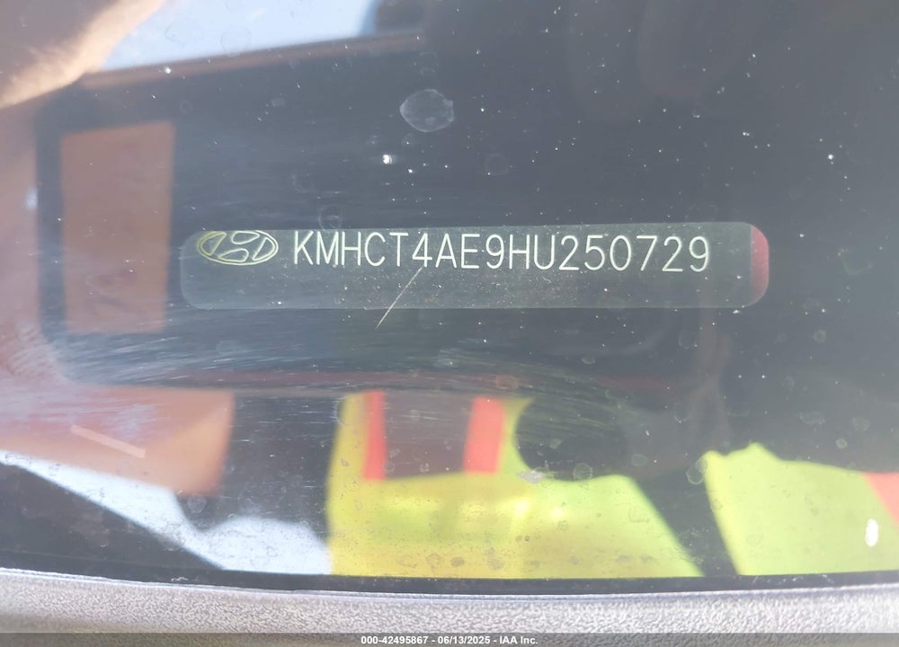 2017 HYUNDAI ACCENT VIN: KMHCT4AE9HU250729