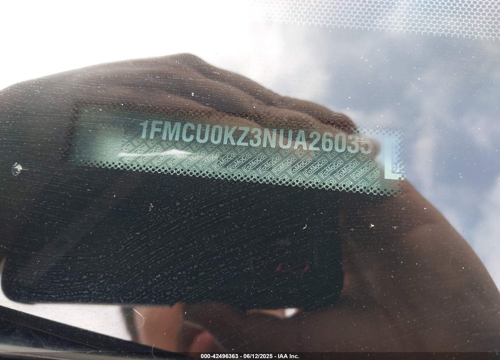 2022 FORD ESCAPE VIN: 1FMCU0KZ3NUA26035