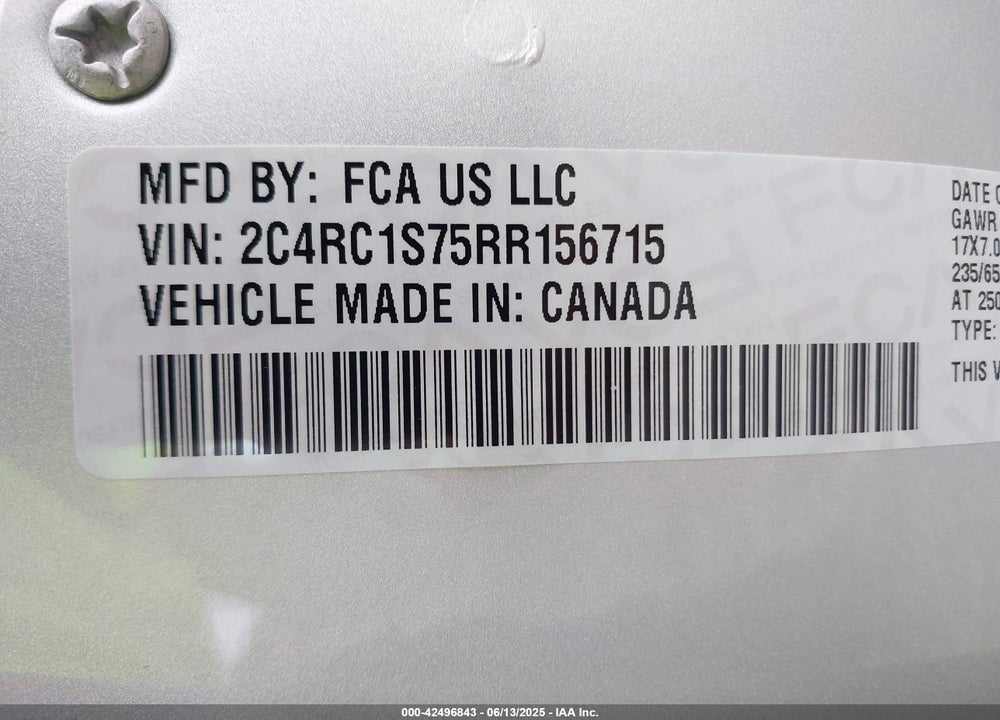 2024 CHRYSLER PACIFICA HYBRID VIN: 2C4RC1S75RR156715