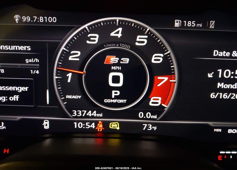 2020 AUDI S3 PREMIUM PLUS TFSI QUATTRO S TRONIC VIN: WAUE1GFF7LA104407