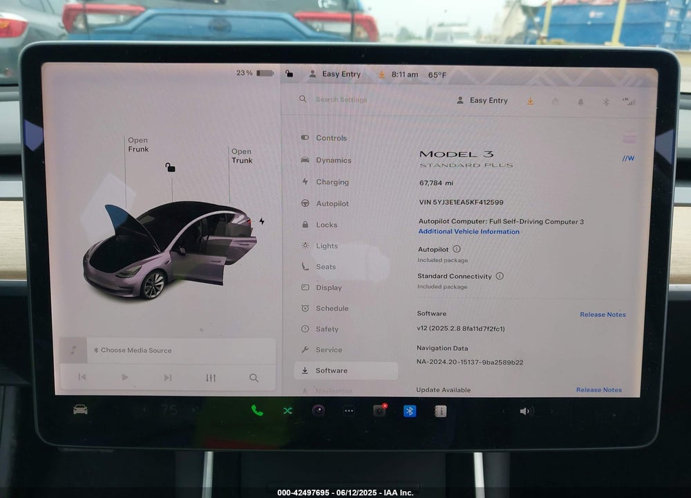 2019 TESLA MODEL 3 VIN: 5YJ3E1EA5KF412599