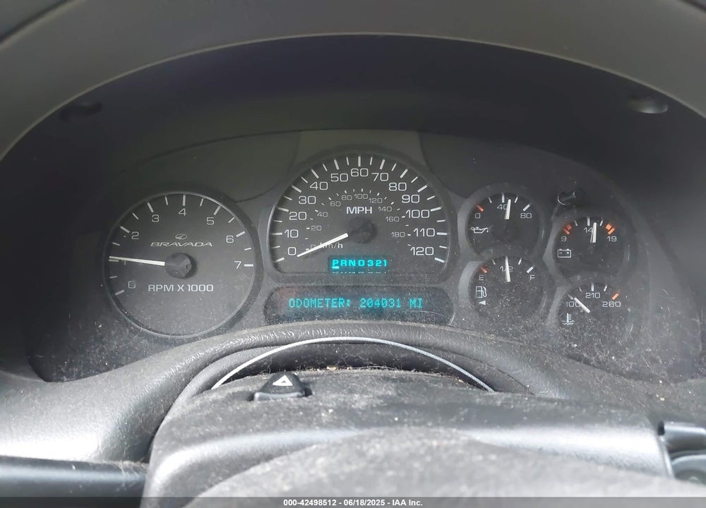 2002 OLDSMOBILE BRAVADA VIN: 1GHDS13S922341980