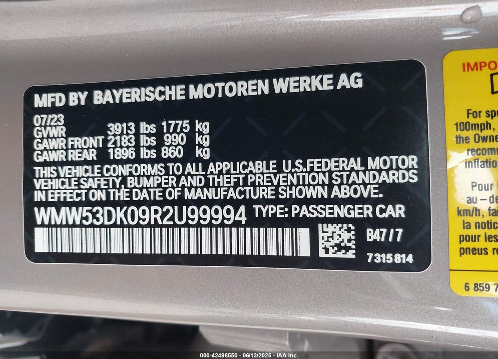 2024 MINI HARDTOP VIN: WMW53DK09R2U99994