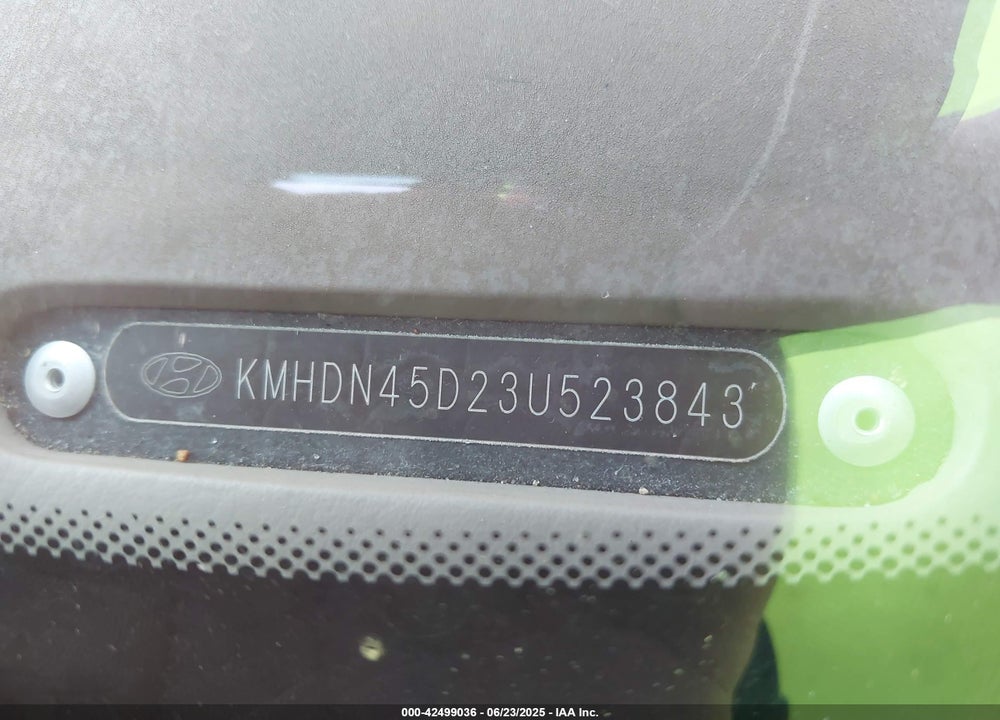 2003 HYUNDAI ELANTRA GLS/GT VIN: KMHDN45D23U523843