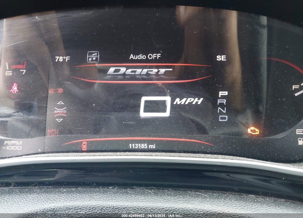 2013 DODGE DART VIN: 1C3CDFCA8DD184115
