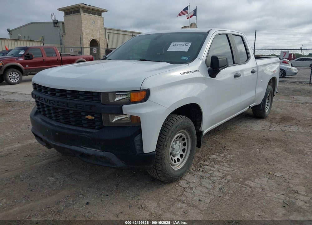 2021 CHEVROLET SILVERADO 1500 4WD DOUBLE CAB STANDARD BED WT VIN: 1GCRYAEFXMZ217883