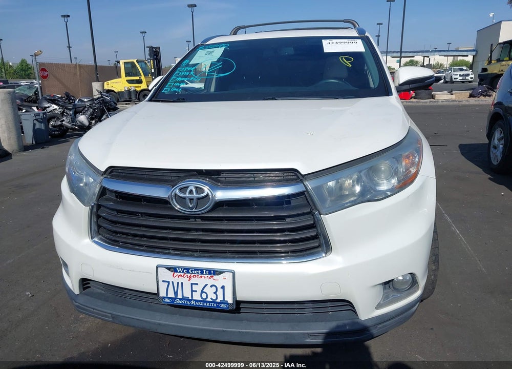 2016 TOYOTA HIGHLANDER LIMITED V6 VIN: 5TDYKRFH2GS181494