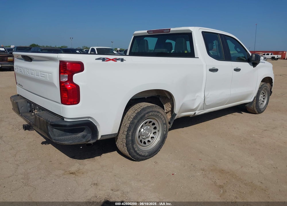 2021 CHEVROLET SILVERADO 1500 4WD DOUBLE CAB STANDARD BED WT VIN: 1GCRYAEF7MZ212124