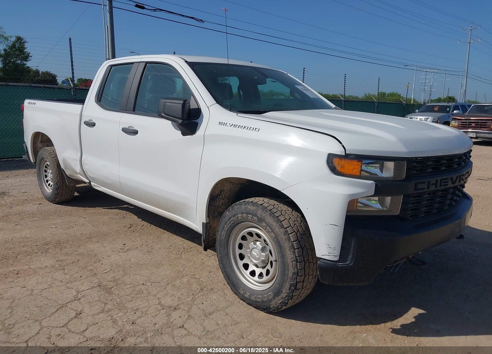 2021 CHEVROLET SILVERADO 1500 4WD DOUBLE CAB STANDARD BED WT VIN: 1GCRYAEF7MZ212124