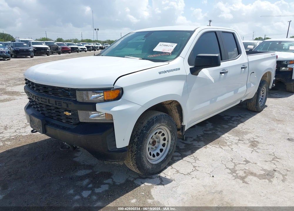 2021 CHEVROLET SILVERADO 1500 4WD DOUBLE CAB STANDARD BED WT VIN: 1GCRYAEFXMZ217365