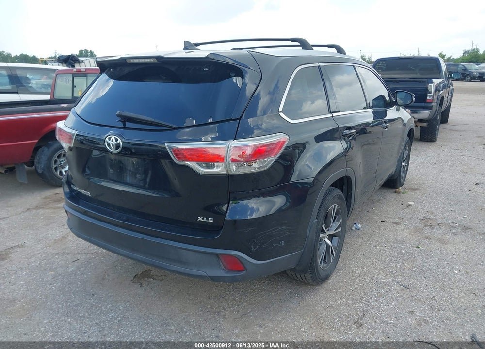 2016 TOYOTA HIGHLANDER XLE V6 VIN: 5TDKKRFH5GS501364