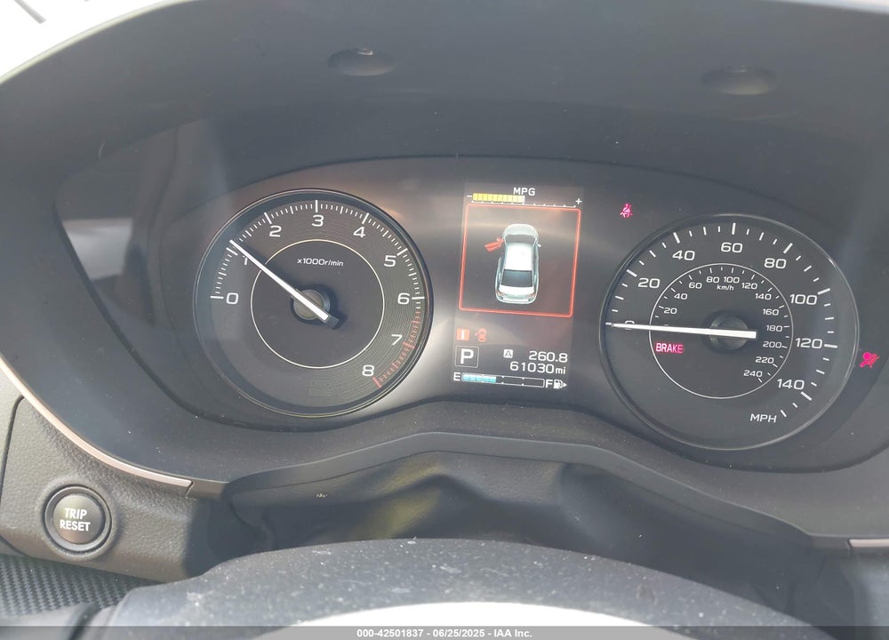 2019 SUBARU IMPREZA VIN: 4S3GTAD60K3721995