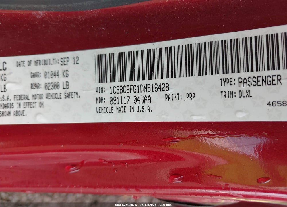 2013 CHRYSLER 200 LIMITED VIN: 1C3BCBFG1DN516428