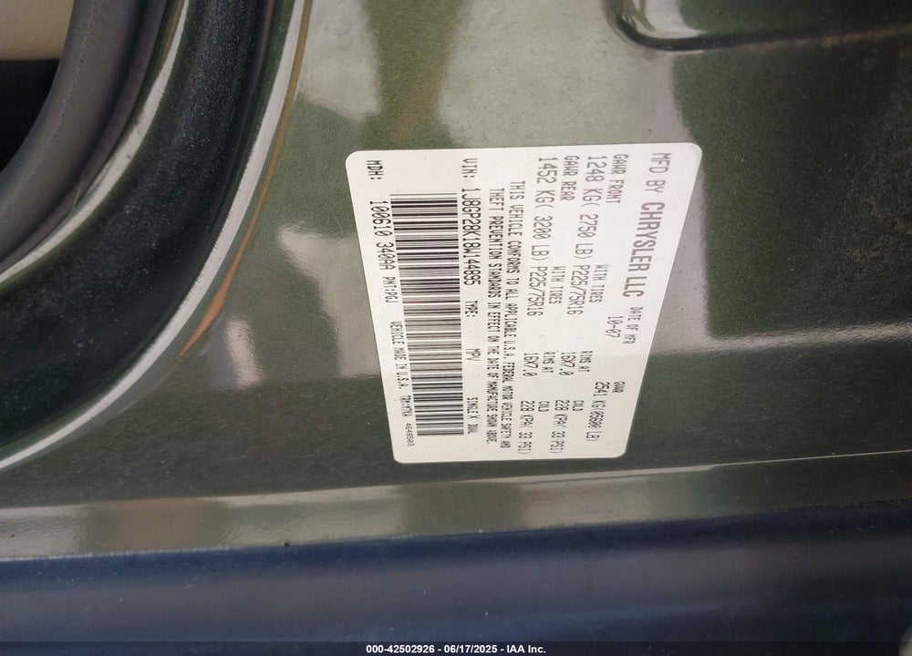 2008 JEEP LIBERTY SPORT VIN: 1J8GP28K18W144895