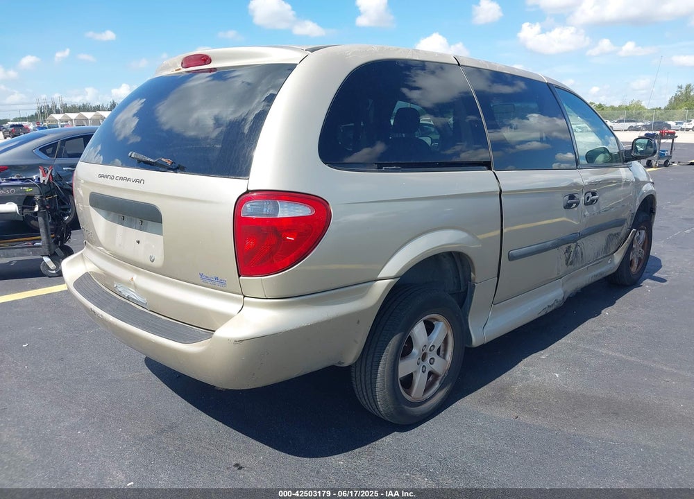 2006 DODGE GRAND CARAVAN SE VIN: 1D4GP24R66B557168