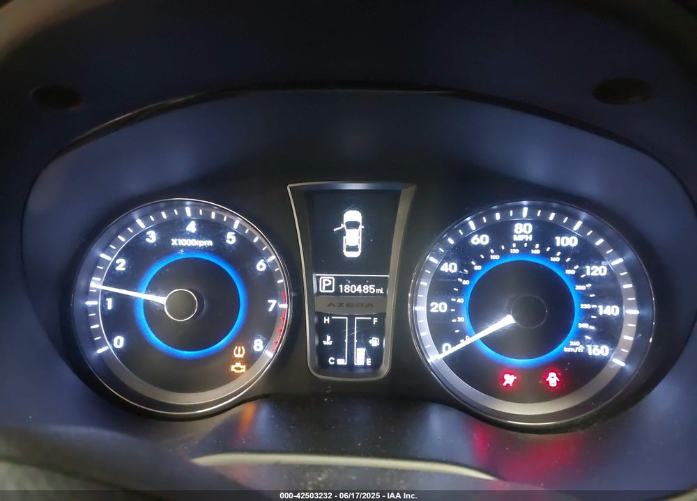 2012 HYUNDAI AZERA VIN: KMHFG4JG7CA183643